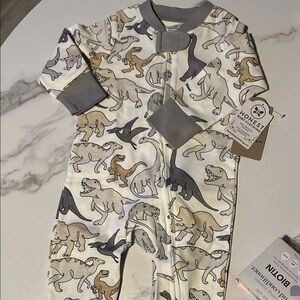 Dinosaur Print Baby Onesie